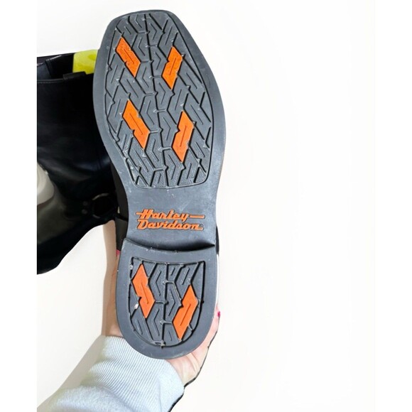 Harley Davidson Mega Harness Leather Motorcycle Riding Biker Boots Mens 13 Black - Picture 5 of 9